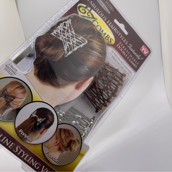 EZ Combs New in Box Deadstock Hair Clip Accessory As Seen on TV 2008 Two Pack - Picture 6 of 9